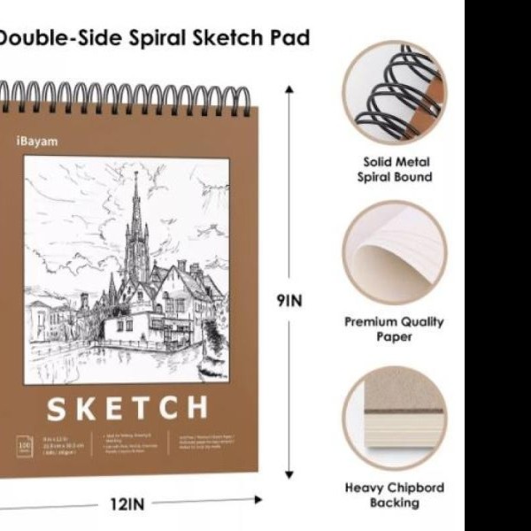 LIBRETA PBOCETO SKETH BOOK 50H. 22.86X30.48CM 60GM2 C.18